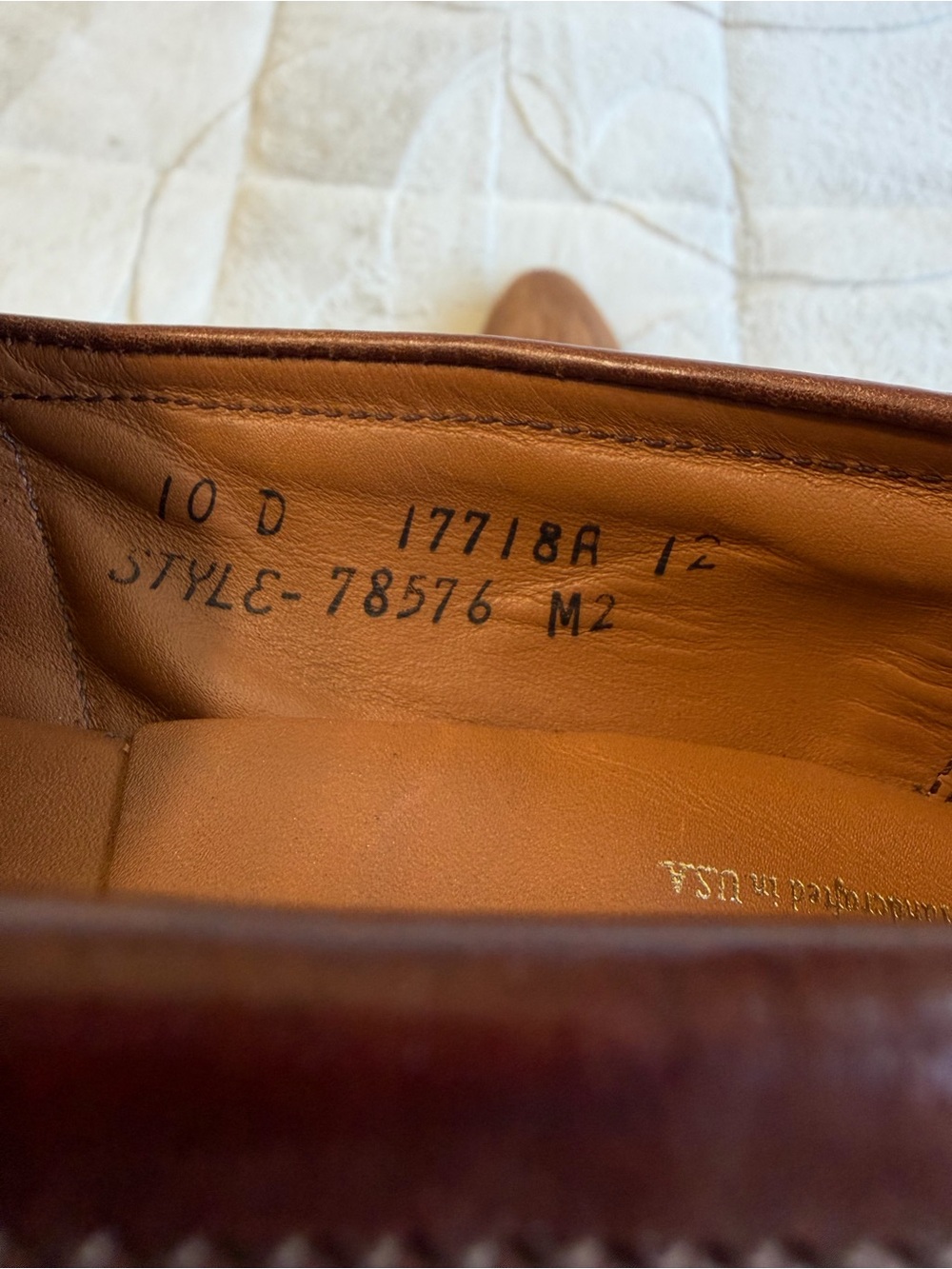 VINTAGE 1982 NEW! Deadstock USA FootJoy Classics Brown Kiltie Fringe Loafers 10 - Picture 8 of 10